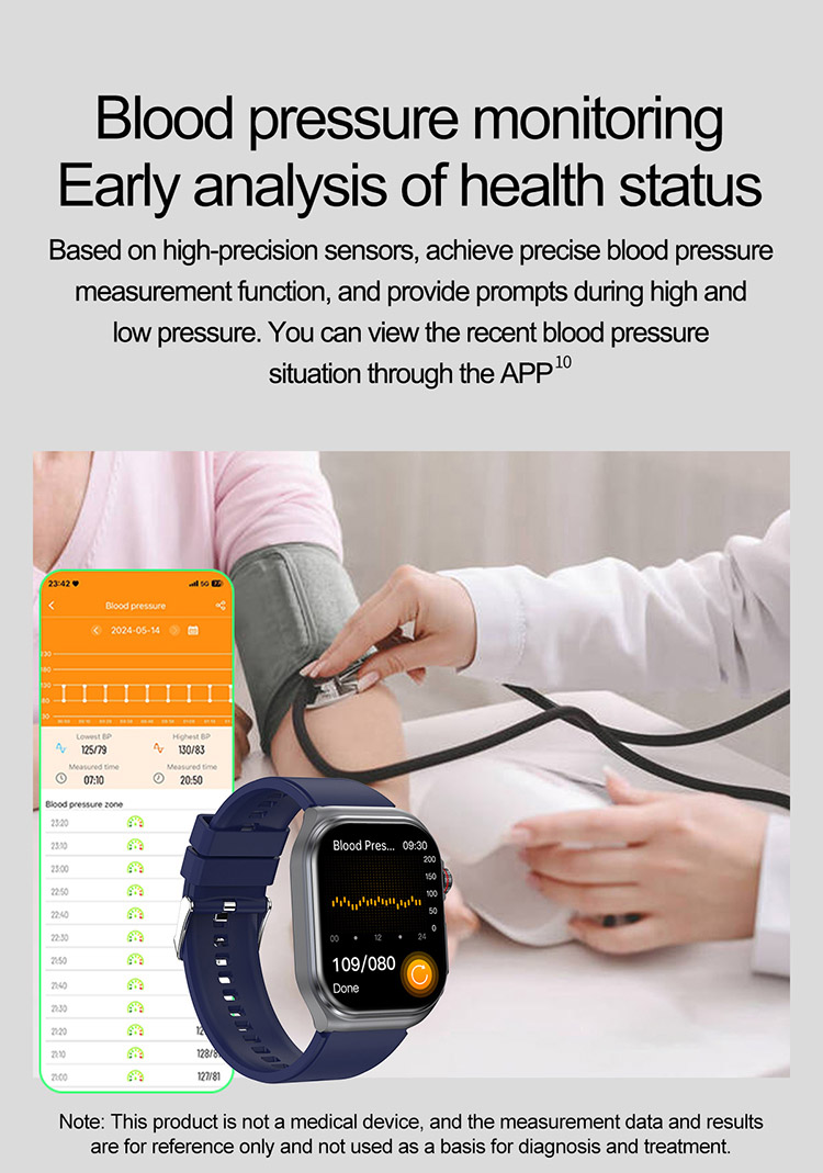 Blood Pressure Monitoring ET585 Smartwatch